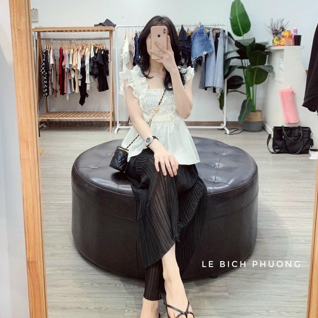 Set Đồ Nữ, Sét Áo Bèo Mix Quần Ly Ống Về Hàng, Áo Chạy Chun Free Size, Quần Dập Ly Ống Sớ. S1009 | BigBuy360 - bigbuy360.vn