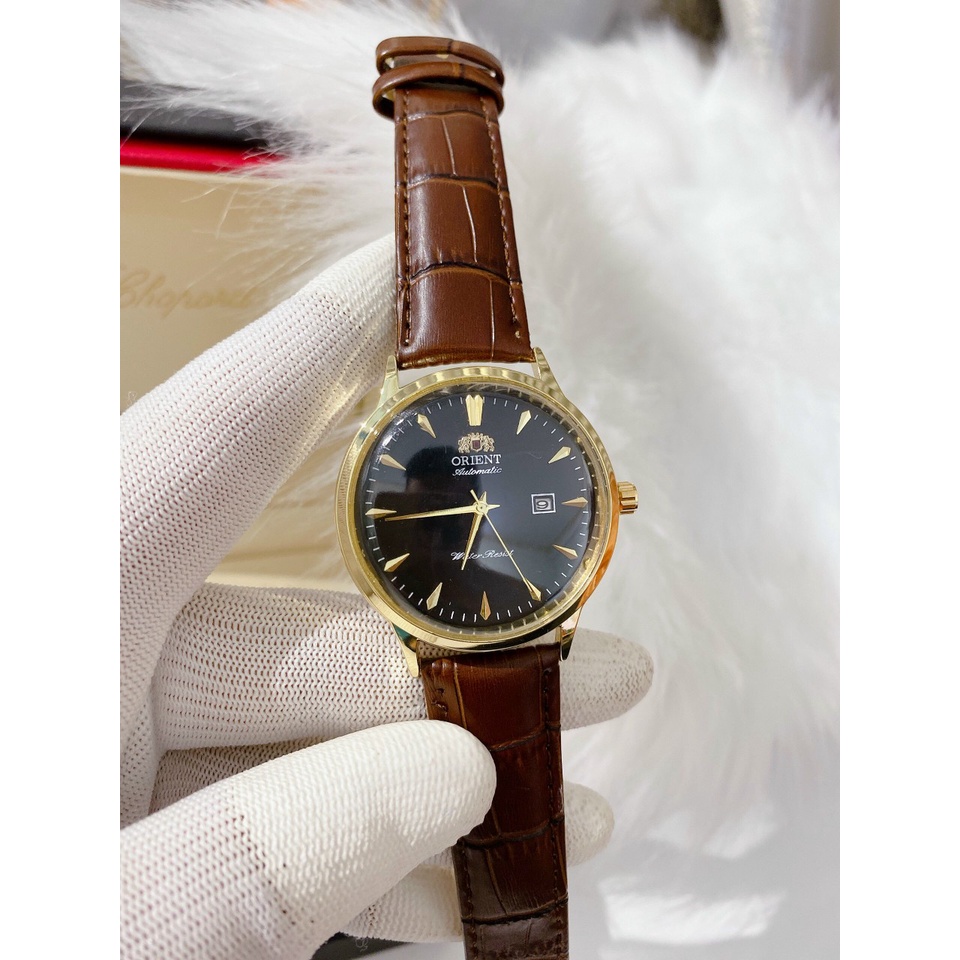 ĐỒNG HỒ NAM ORIENT MÁY QUAZT - DÂY DA XỊN - MẶT VÀ ĐÁY MẠ VÀNG 14K | BigBuy360 - bigbuy360.vn