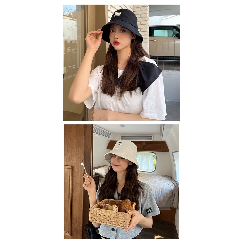 Nón Bucket Che Nắng Vành Rộng Che Nắng Màu Be Dễ Phối Đồ Thời Trang Xuân Hè Phong Cách Hàn Quốc Cho Nữ