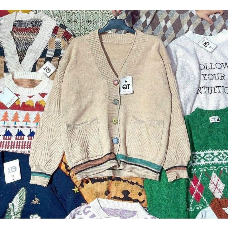 Áo len full hoạ tiết