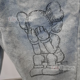 Quần short jeans thêu