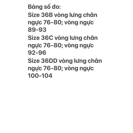 ÁO LÓT REN CÓ GỌNG, KHÔNG MÚT - size 36BCD