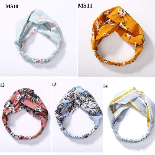 Turban tóc họa tiết tropical