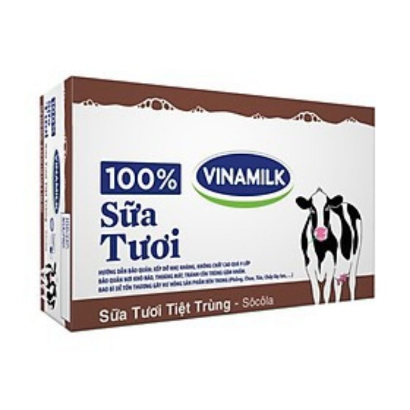 NOW SHIP -Thùng 48 hộp sữa tươi tiệt trùng Vinamilk Có đường/Không đường/Ít đường/dâu/Socola 180 ml