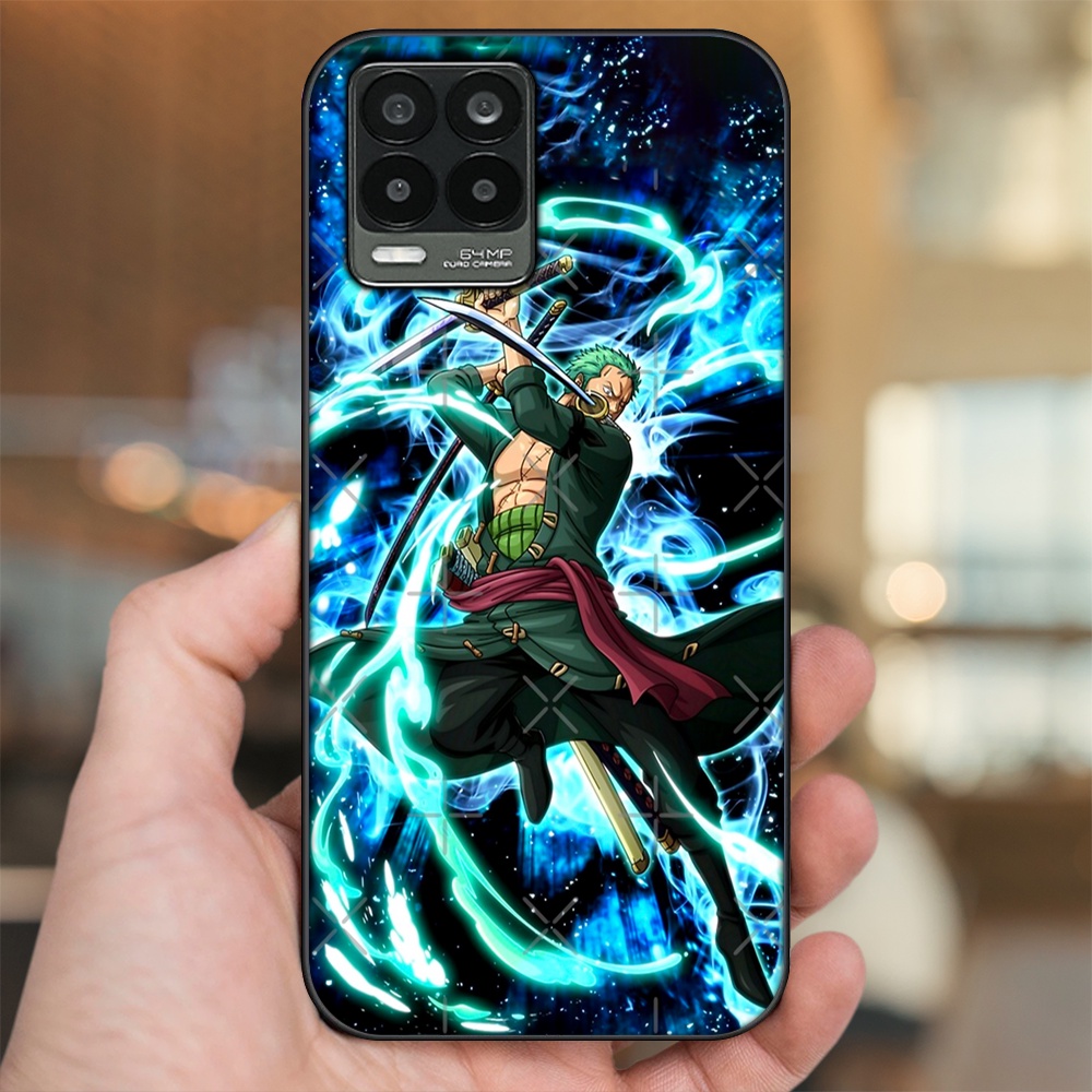 Ốp lưng Realme 8, 8 Pro viền đen in hình Zoro One Piece