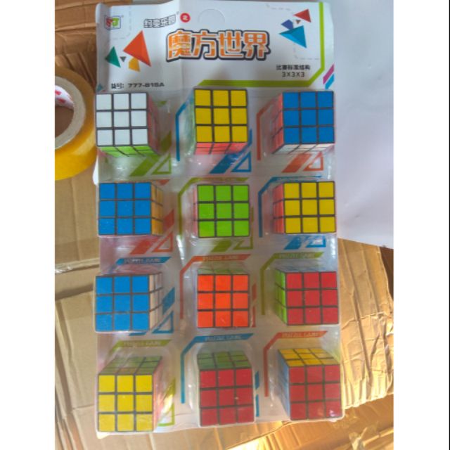 Vỉ 12 chiếc Rubic 3x3x3 đẹp