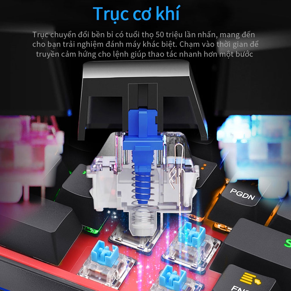 Bàn Phím Cơ REDRAGON Fizz K617 61 Phím Dây Có Thể Tháo Rời Cao Cấp