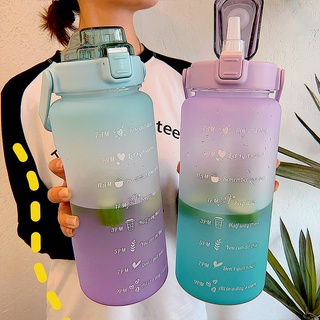 【Big discounts】Cute 2L Water Bottle With Water Timer Indicator【COD】
