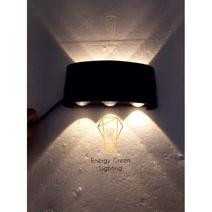 Đèn trang trí Energy Green Lighting hắt tường 2 đầu 4w/6w Led thân nhôm chống nước TN188 -187 - Bảo Hành 12 Tháng