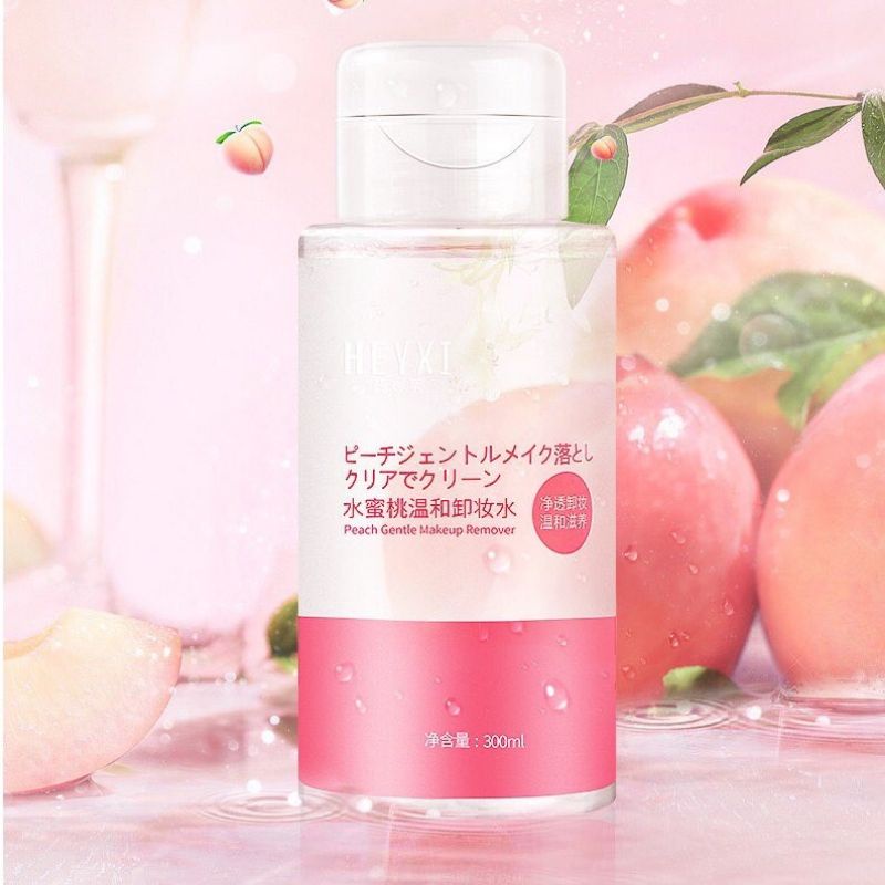 [300ml] Nước tẩy trang Đào HEYXI làm sạch dưỡng ẩm Peach Gentle Makeup Remover