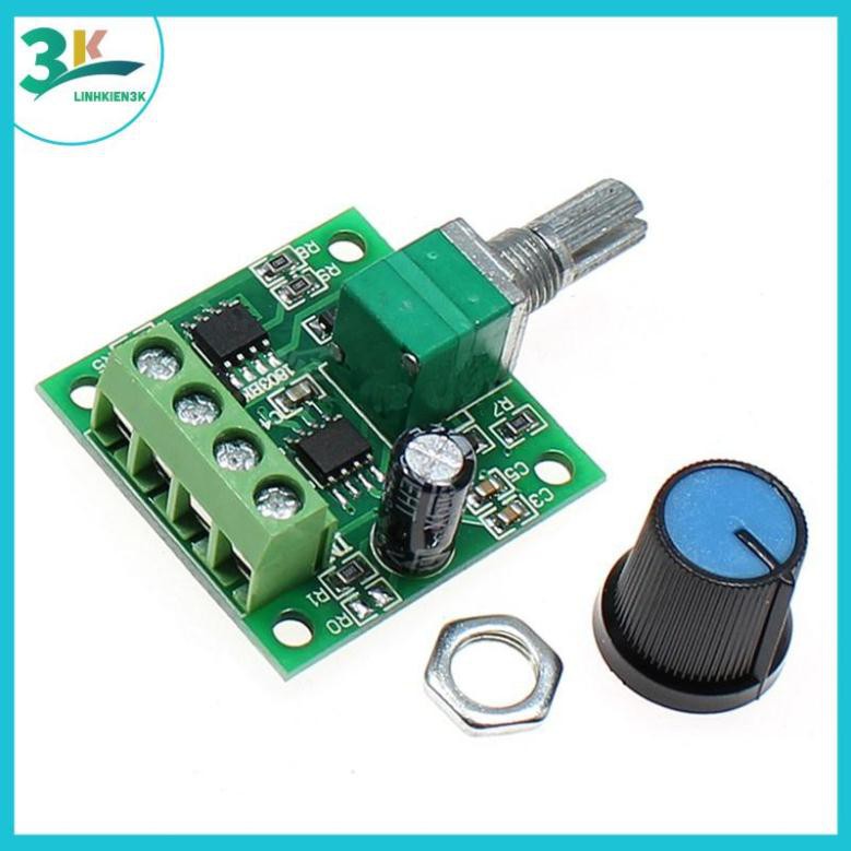 Mạch Điều Chỉnh Tốc Độ PWM  1.8V 3V 5V 6V 12V 2A  Điều Tốc DC1.8-15V 2A DK02 Mạch DK02