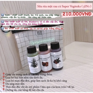 [NGẪU NHIÊN] Sữa Rửa Mặt rau củ thải độc Super Vegitoks Cleanser WONDER BATH Mini Size