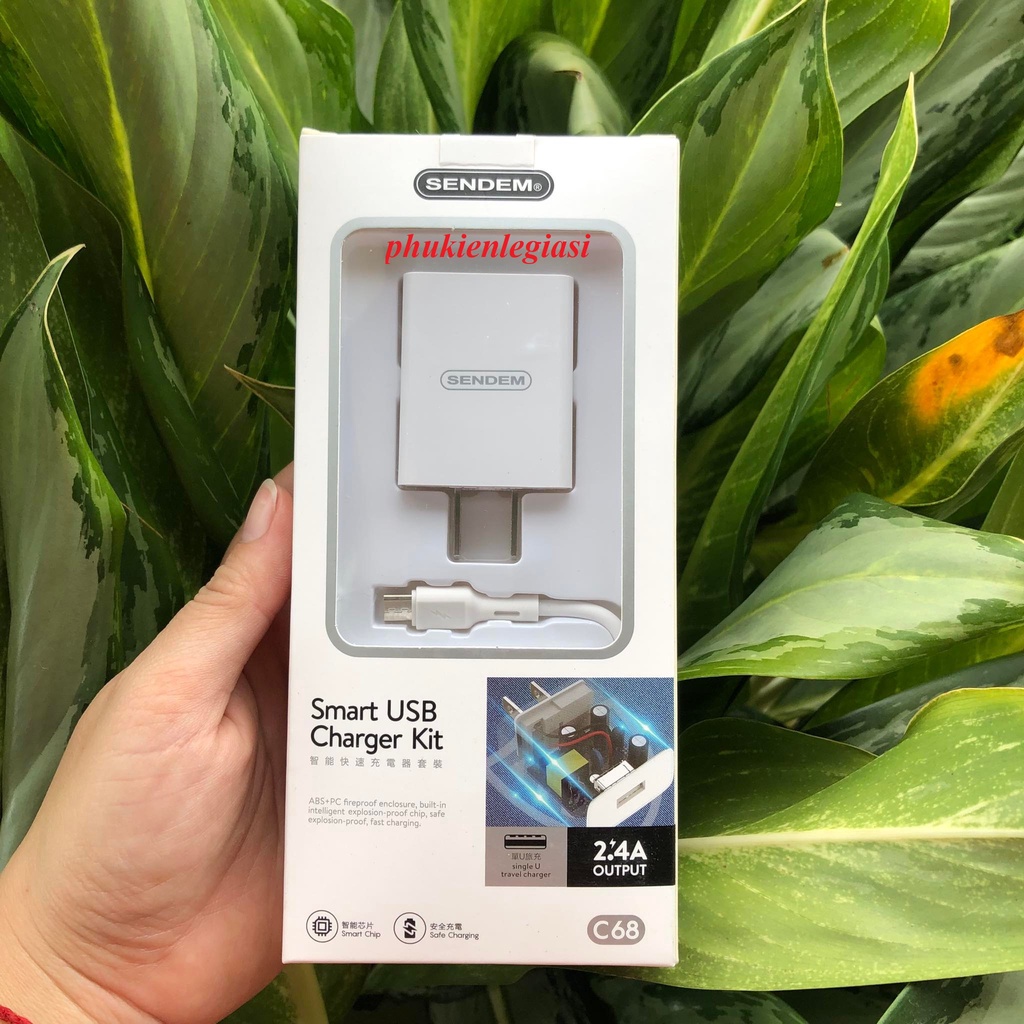 Bộ sạc Sendem C68 kèm cáp Micro USB