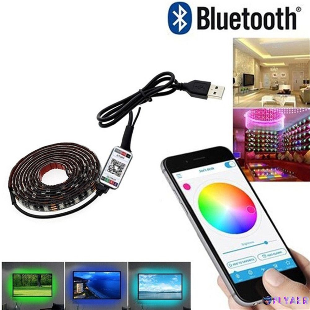 Đèn LED thông minh 5V nhiều màu sắc cổng USB điều khiển bằng ứng dụng cho điện thoại