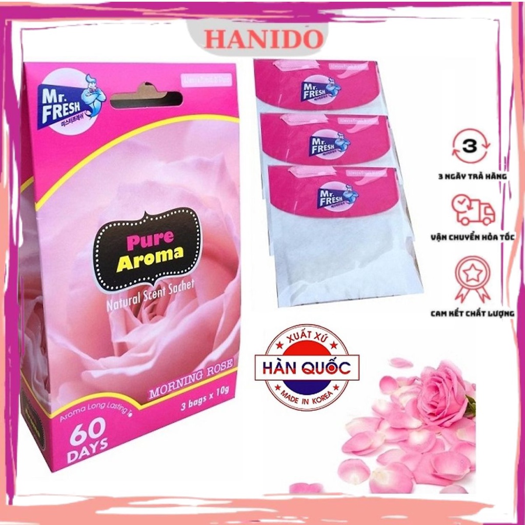 Hộp 3 túi thơm ngàn hoa Mr Fresh Hàn Quốc (10g/túi)