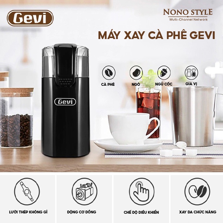 Máy Xay Hạt Cafe Cầm Tay Đa Năng GEVI GECGI140-GS, Bảo Hành 12 Tháng