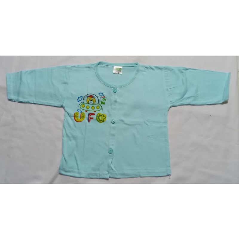 Áo nút giữa tay dài màu sơ sinh Bossini 100% cotton