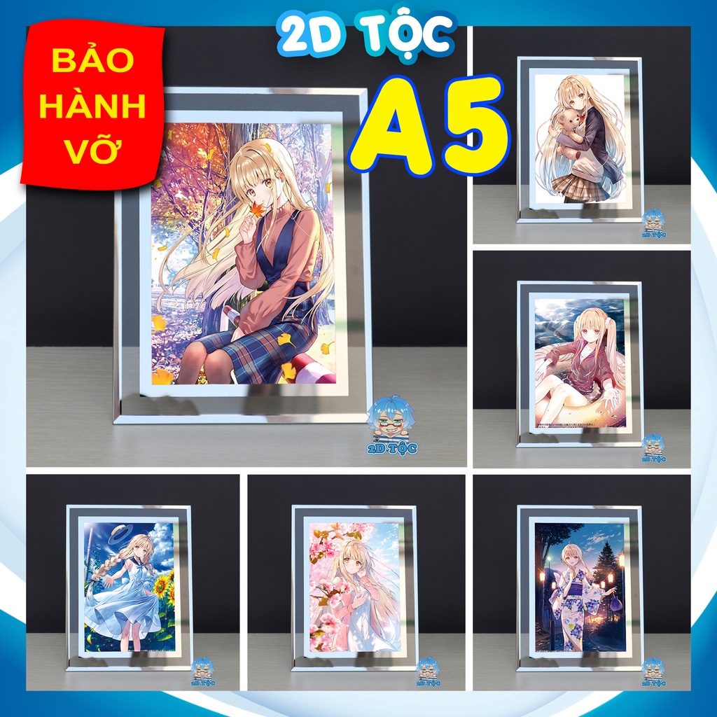 Khung Kính A5 Thiên sứ nhà bên (1) - Khung ảnh - Tranh Poster để bàn by 2D Tộc Shop - Otonari no Tenshi-sama