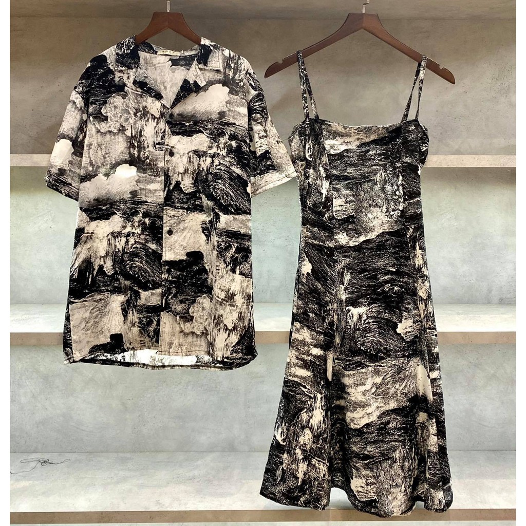 Set đồ đôi (Váy+áo sơ mi) | BigBuy360 - bigbuy360.vn