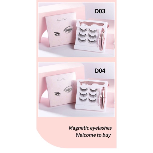 Set 3 cặp lông mi giả từ tính 3D kèm bút kẻ mắt và nhíp gắp tiện dụng
 | BigBuy360 - bigbuy360.vn