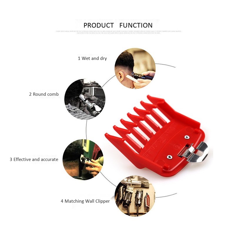 Bộ 6 Đầu Lược Giới Hạn Cho Tông Đơ Cắt Tóc WAHL Màu Đen