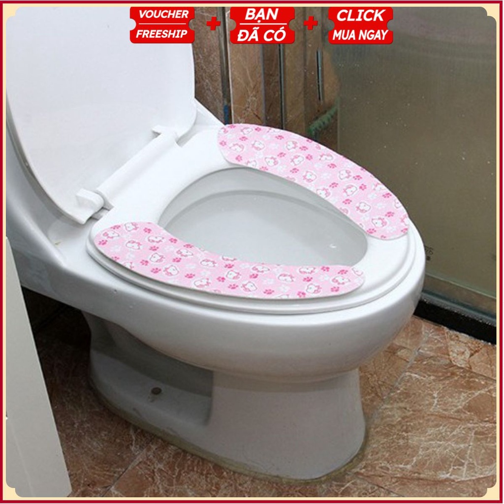 Gói 2 Miếng Dán Lót Bồn Cầu Mùa Hè - Mùa Đông Sạch Sẽ Kiểu 1