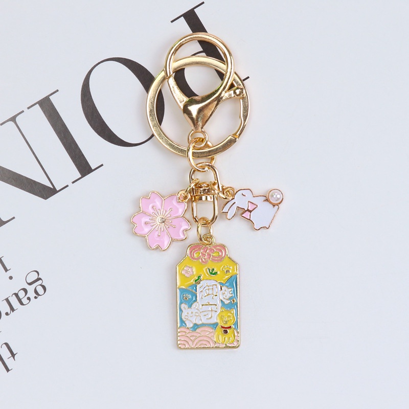 Móc khóa hình thỏ phong cách retro Nhật Bản 30