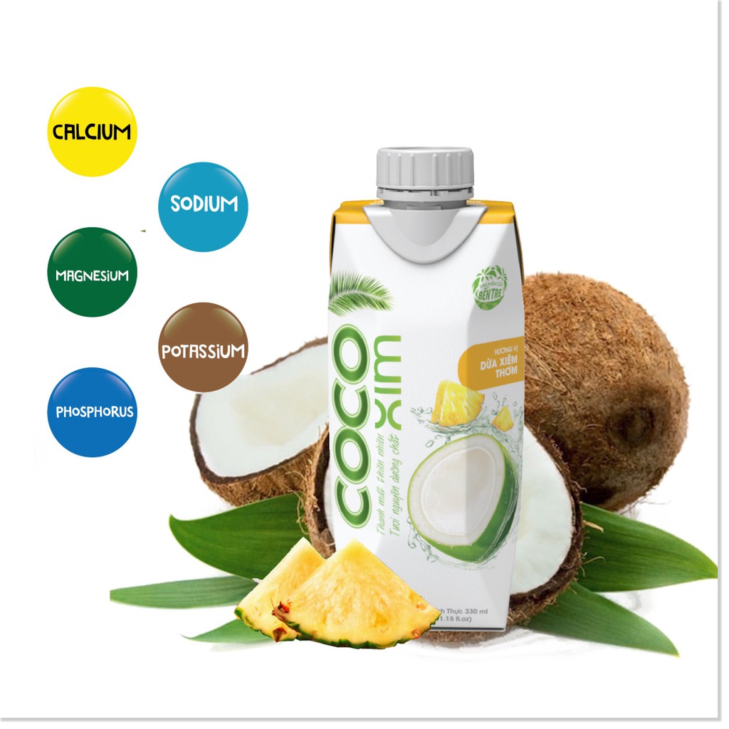 Nước dừa đóng hộp từ dừa tươi nguyên chất 100% kết hợp vị Thơm độc đáo - Thương hiệu COCOXIM 330ml - YOOSOO MALL