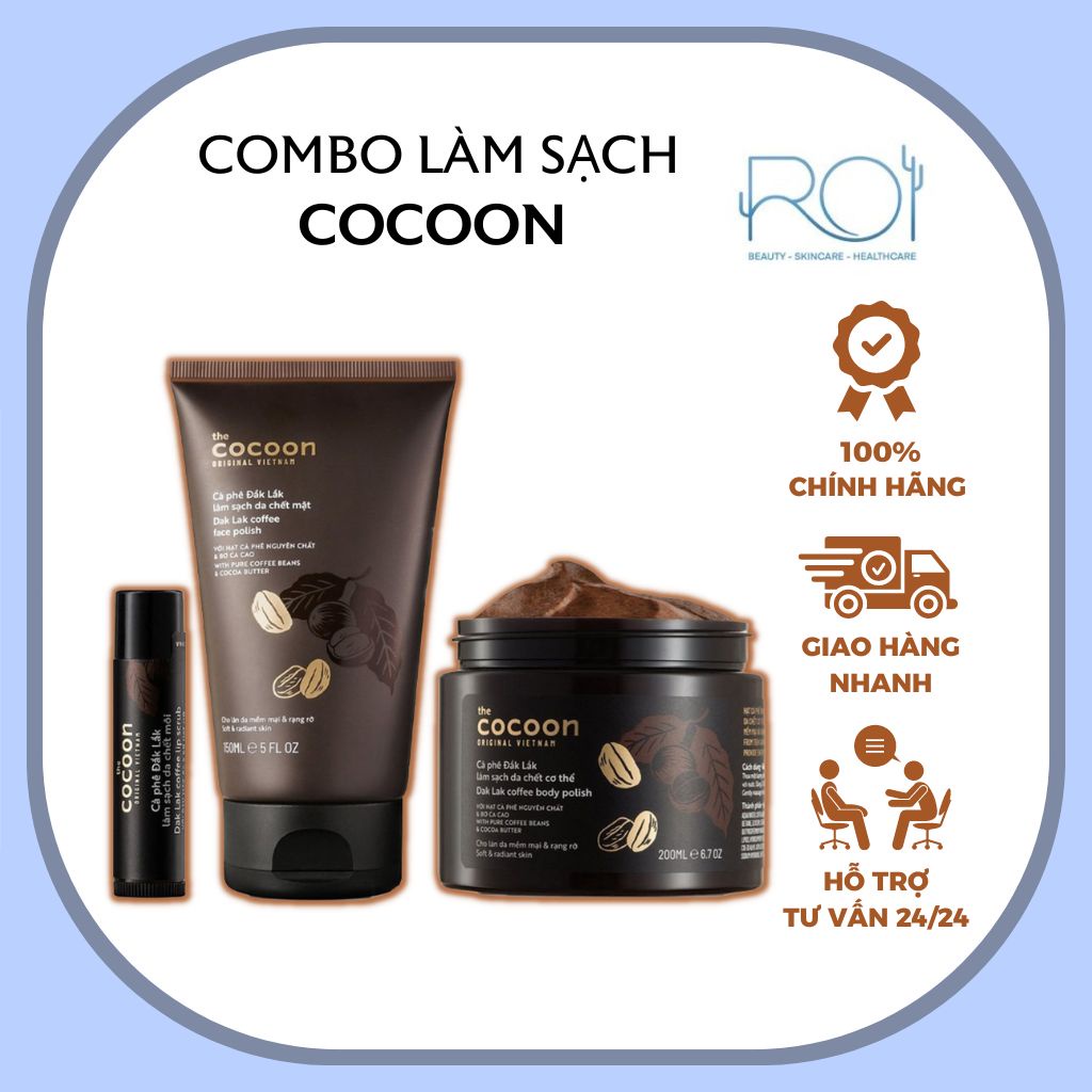Tẩy Tế Bào Chết Cà Phê Đắk Lắk Cocoon Làm Sạch Da Chết 5g/150m/200ml