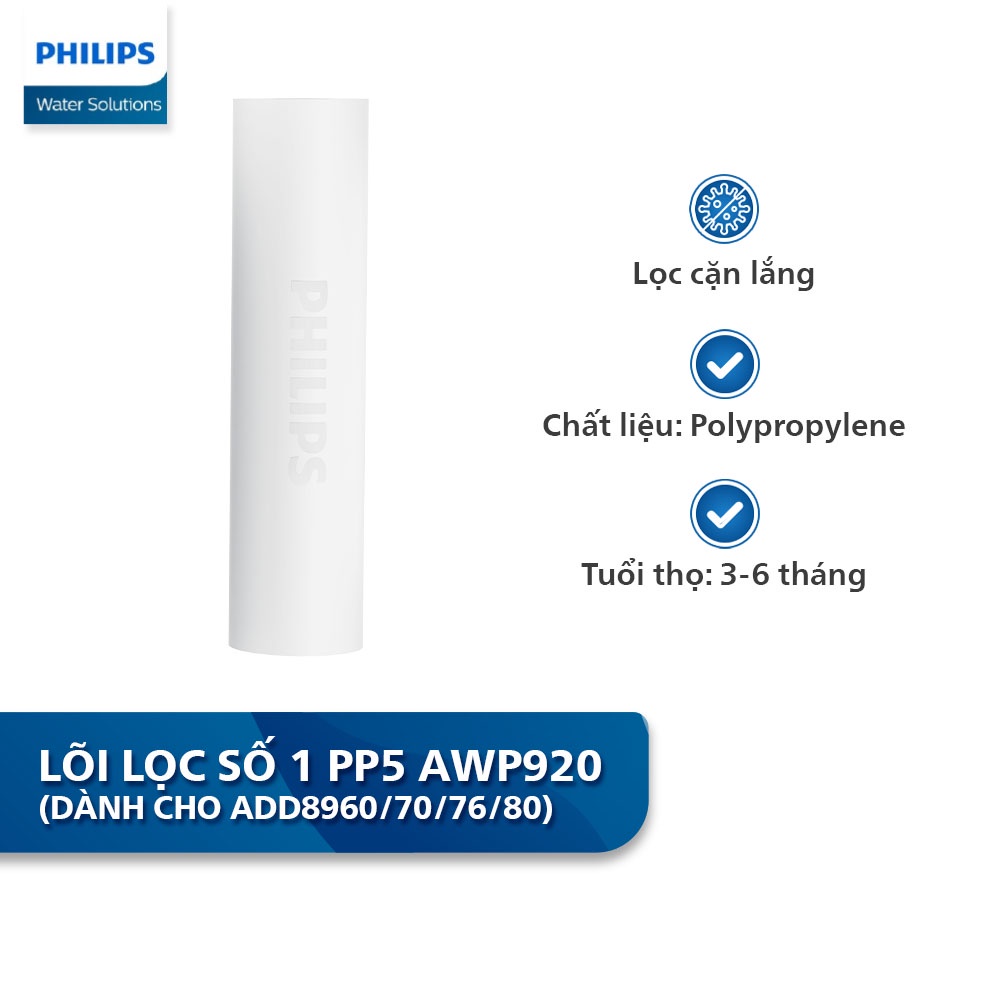 Lõi lọc PP5 Philips AWP920 cho ADD8960, ADD8970, ADD8976, ADD8980