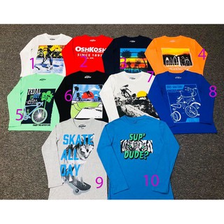 Áo cotton bé trai OshKosh size 4-14t