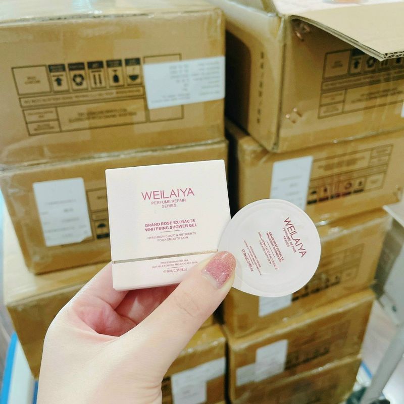 Sữa tắm nước hoa Weilaiya tinh chất hoa hồng Damask 9ml