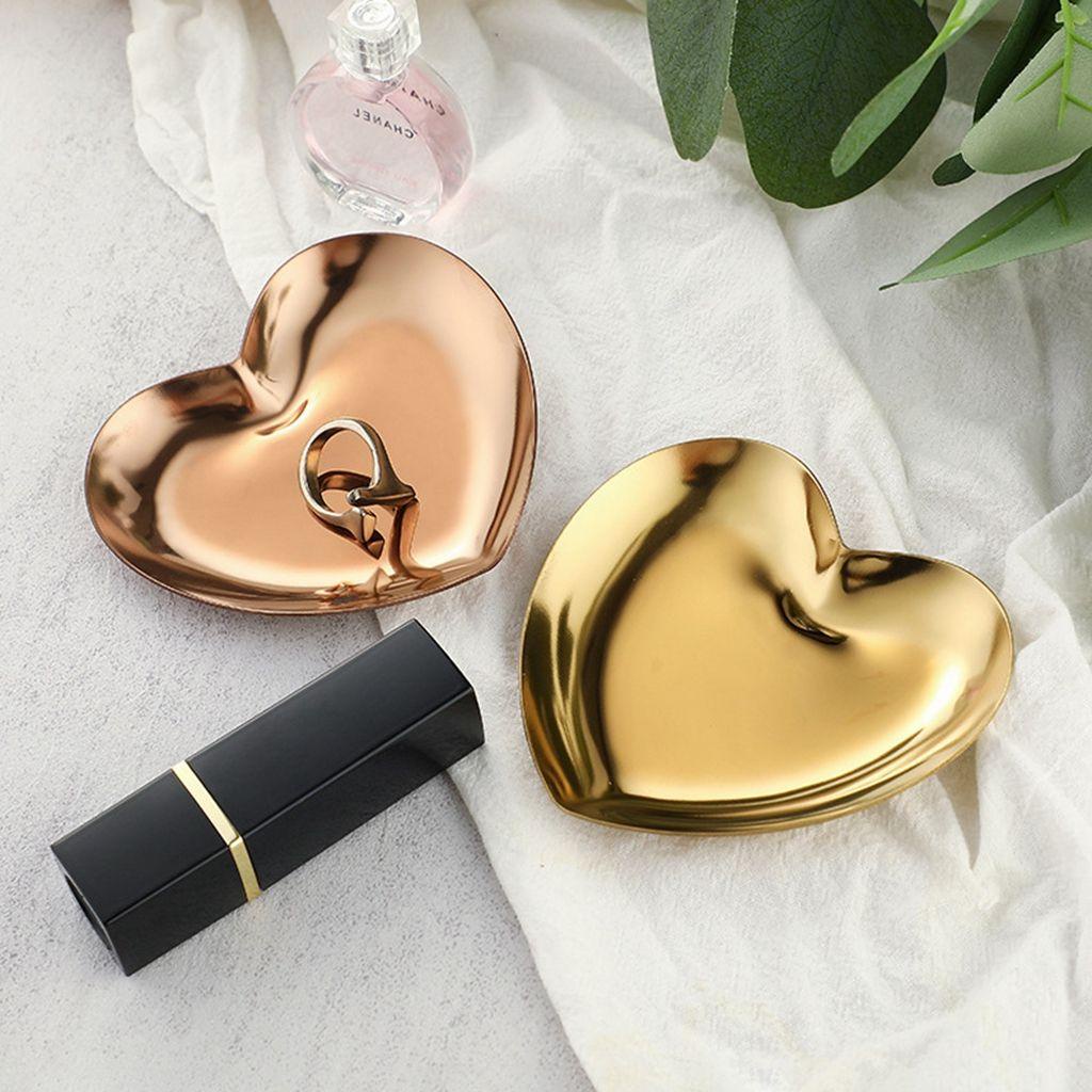 AUGUSTINA 1 Khay Đựng Nhẫn Hình Trái Tim Nhiều Màu Sắc