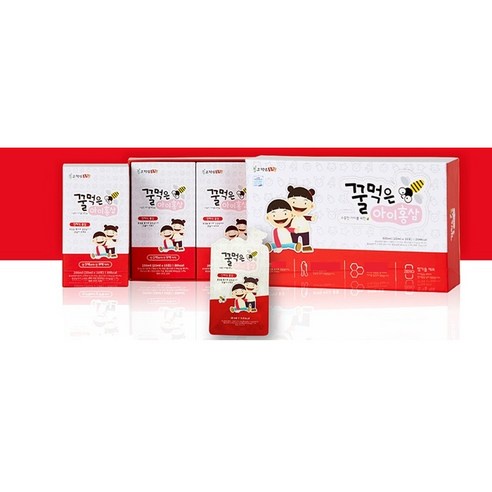 Hộp Hồn.g sâm mậ.t ong trẻ em Gocheolnam Red Ginseng Honey 20ml x 30 gói  - kèm túi quà tặng