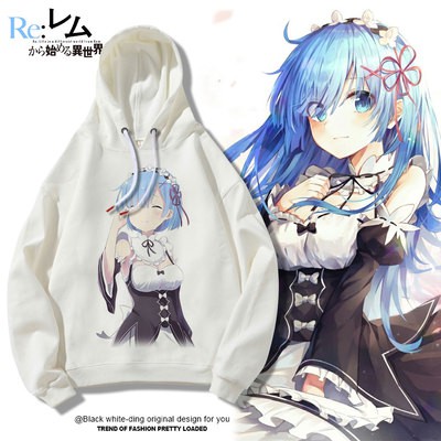 Áo Hoodie Nỉ Ấm Anime Re:Zero Rem & Ram