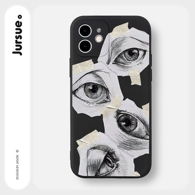 Ốp điện thoại JURSUE Y2227 họa tiết mắt thích hợp cho iPhone 16 15 14 13 12 11 Pro Max SE 2020 X XR XS ip 8 7 Plus