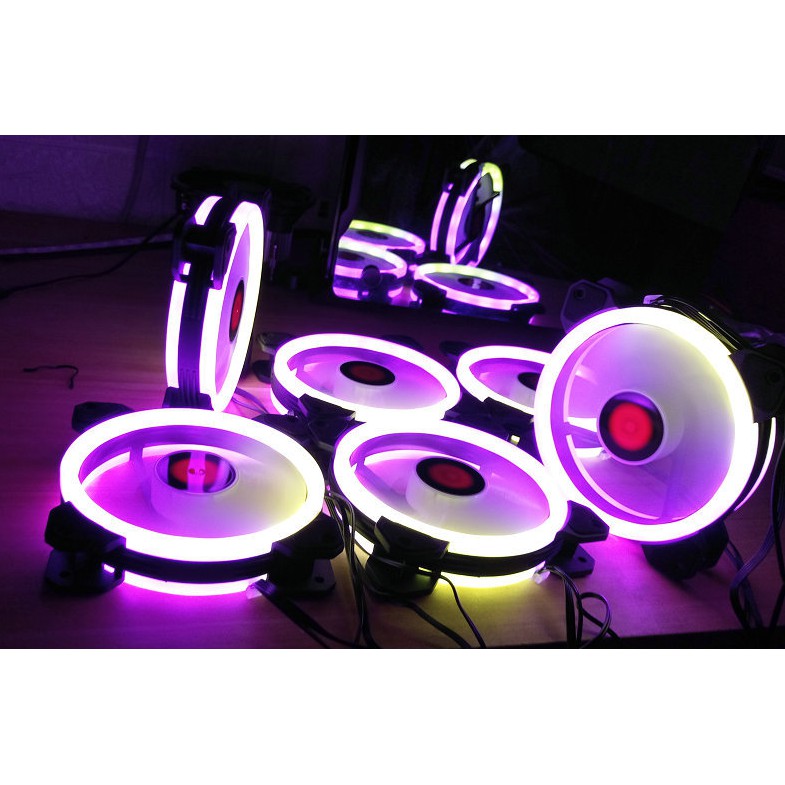 Quạt Tản Nhiệt, Fan Coolmoon V2 / Ver 2 Led RGB (Version 2021) - Kết Nối Hub Bán lẻ