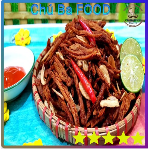 Khô Heo Cháy Tỏi 🐖Chú Ba FOOD🐖 | Thịt heo thật - Dai, Ngon, Chất lượng 300G(Cả Hộp) | BigBuy360 - bigbuy360.vn