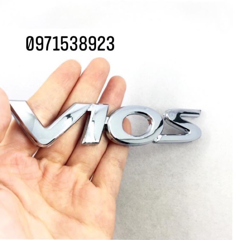 Chữ nổi TOYOTA VIOS dán đuôi xe