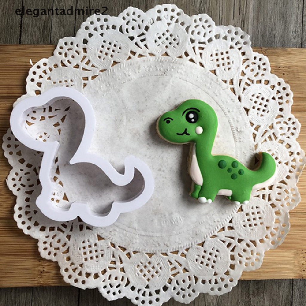 [gant] Dinosaur Cookie Mold Cutter Hand Press Moon Cake Cookie Maker DIY Accessories .