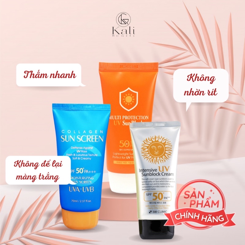 Kem chống nắng 3W Clinic Intensive UV Sunblock Cream SPF 50 PA+++