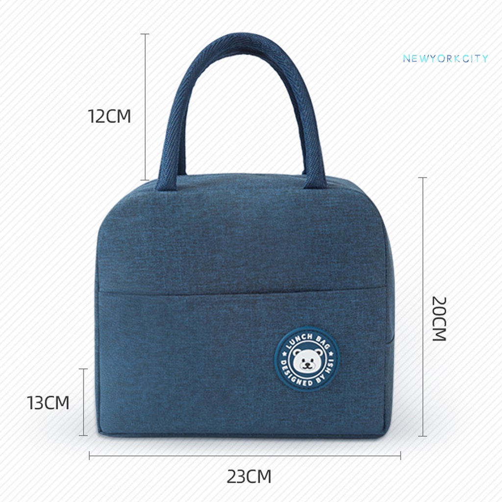 Túi Đựng Hộp Cơm Trưa Bằng Vải Chống Nước Sức Chứa Lớn Có Thể Tái Sử Dụng
