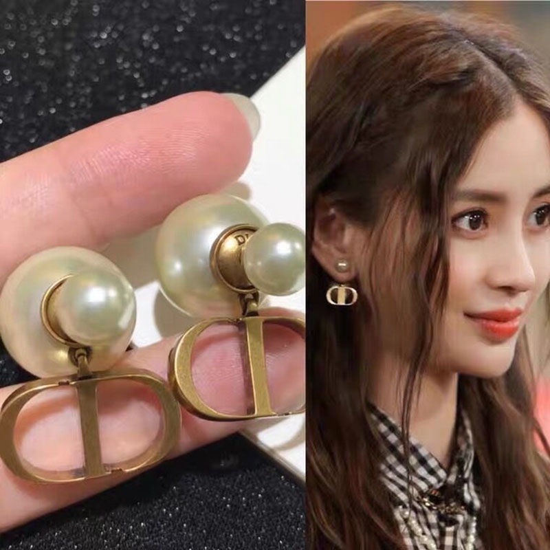 D Khuyên Tai Nhỏ Đính Ngọc Trai Nhỏ Nhắn Phong Cách Thời Trang Chất Lượng Cao