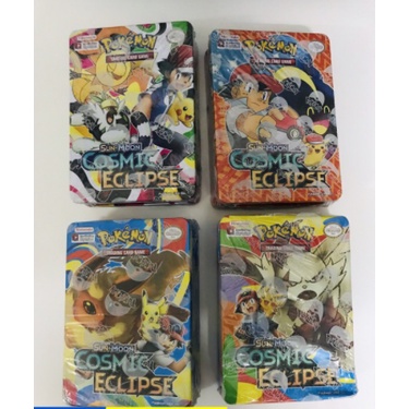 Thẻ bài pokemon hộp sắt 100 Lá