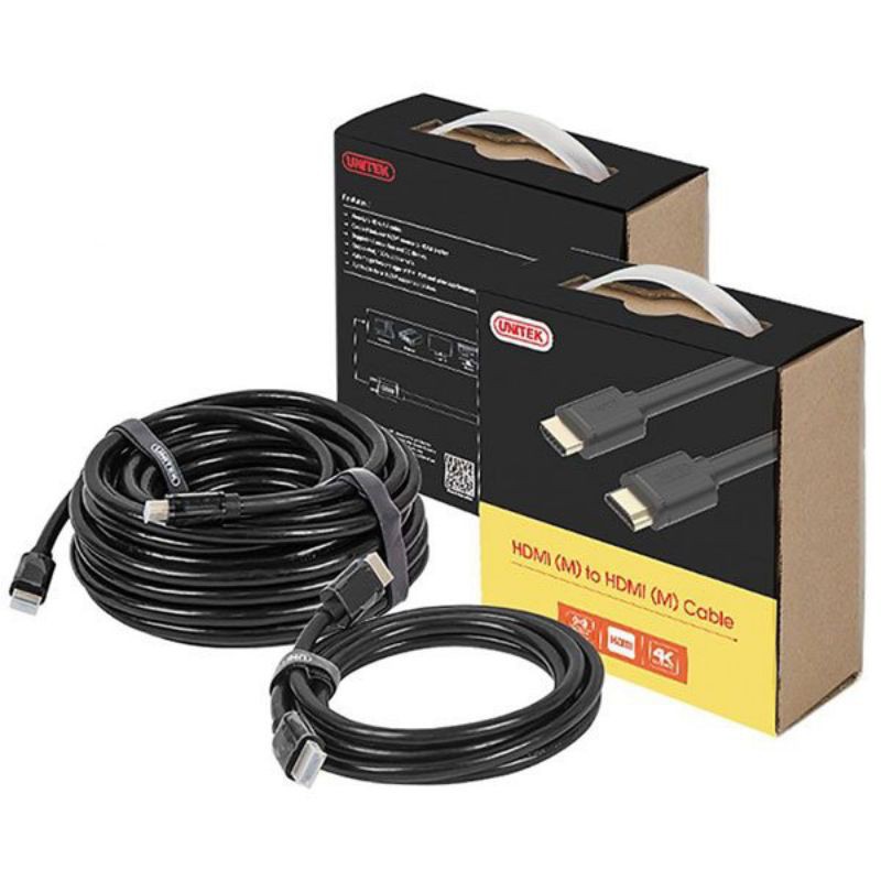 Dây HDMI 2 đầu đực 15m Unitek Y-C143 (Chống nhiễu)-Hàng chính hãng