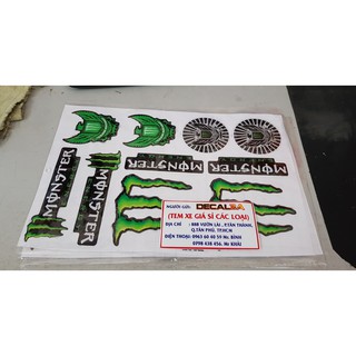 Logo Monster đổ nổi