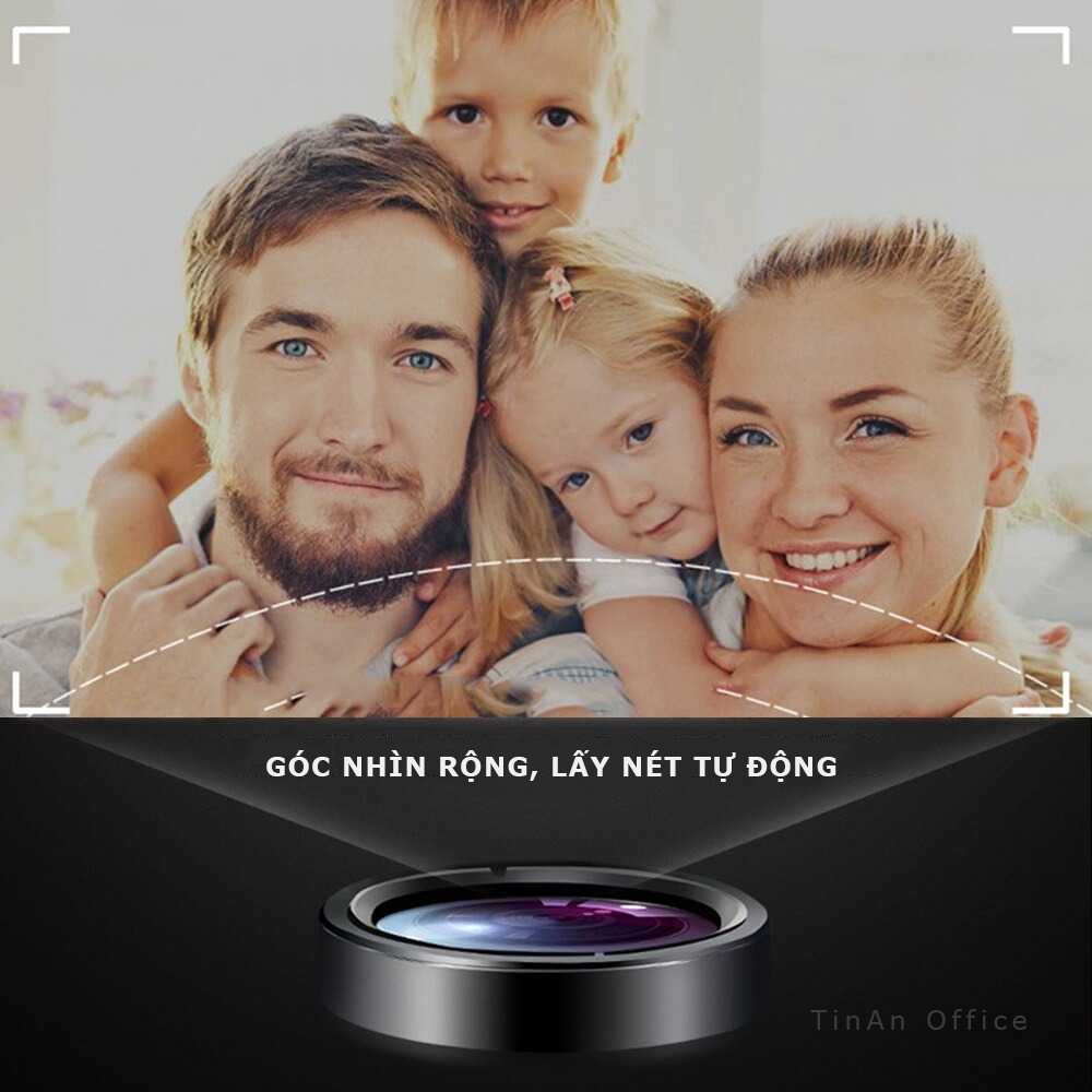 [ 1080P, Micro, 100 ° góc rộng ] Webcam C60 1080P Full HD Kèm Micro, Xoay 360 Độ, Góc nhìn siêu rộng, Hội Nghị Online