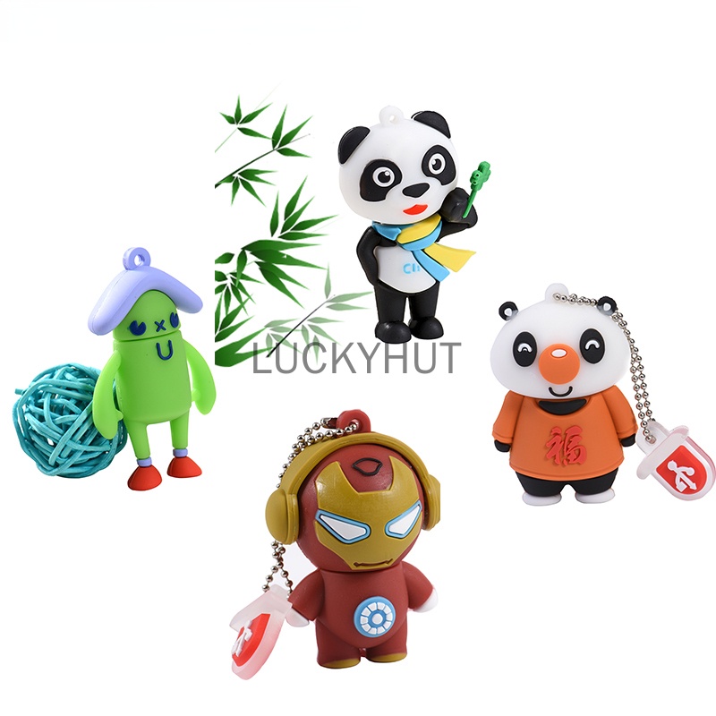 Usb Dung Lượng 128GB 1TB 2TB 1GB 8GB 16GB 32GB 64GB Hình Gấu Trúc Dễ Thương