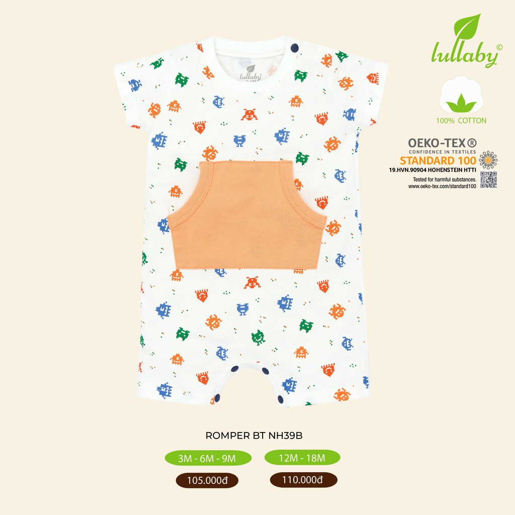 LULLABY - Body liền quần bé trai NH39B