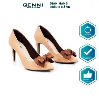 Giày cao gót đính nơ 7p GE269 - Genni
